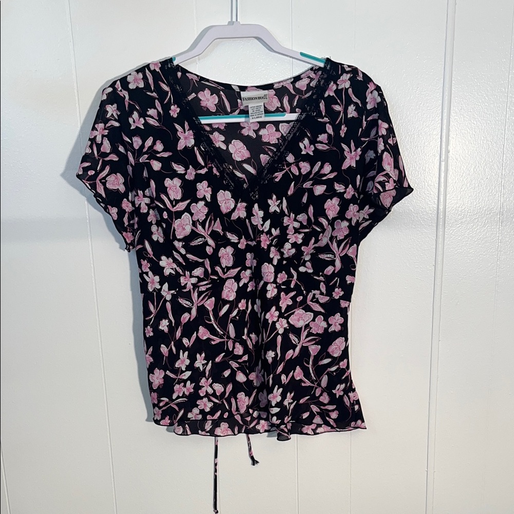 Fashion Bug Floral Blouse and asymmetrical skirt set